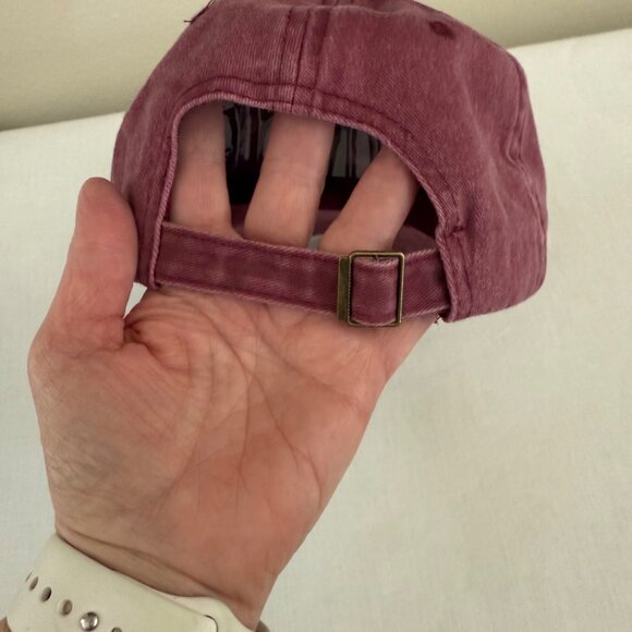 Music Note Baseball Cap Adjustable Treble Clef Heart Hat Burgundy Red - Picture 9 of 10